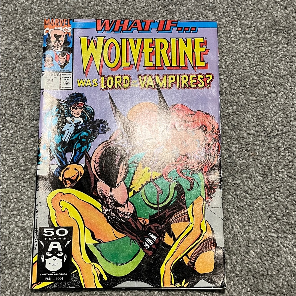 Marvel What If... Wolverine Vampire Saga Comic - Red, Yellow, Green